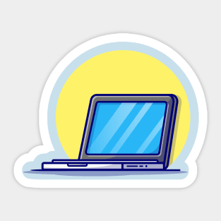 Laptop Cartoon Vector Icon Illustration (2) Sticker